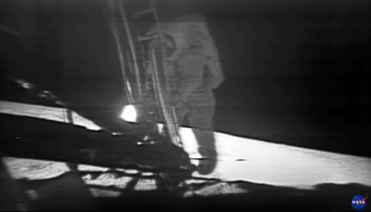 Photo of Niel Armstrong on the moon